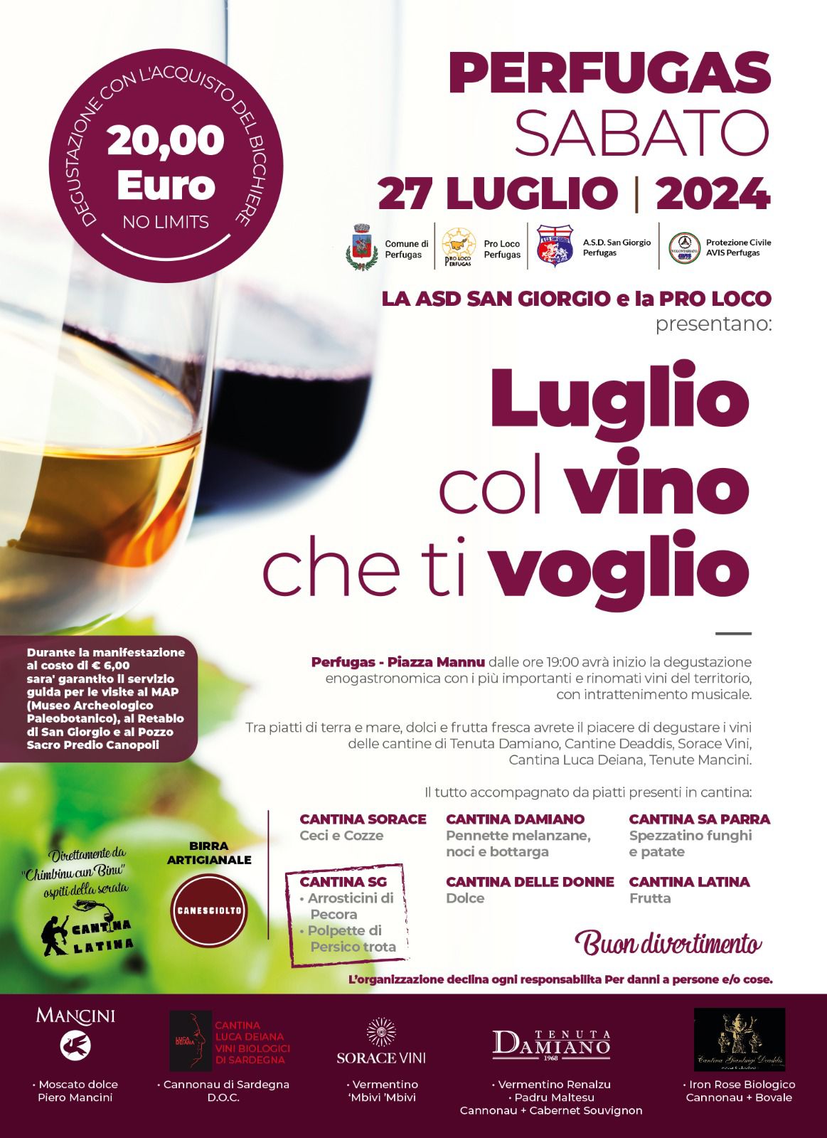 Luglio col vino che ti voglio Luglio col vino che ti voglio